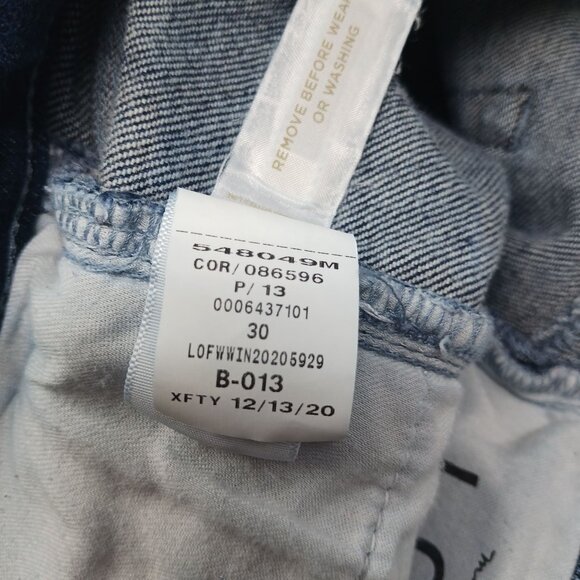 Loft High Waist Flare Crop Jeans Size 10/30 Dark Wash Made and Loved - Picture 13 of 16